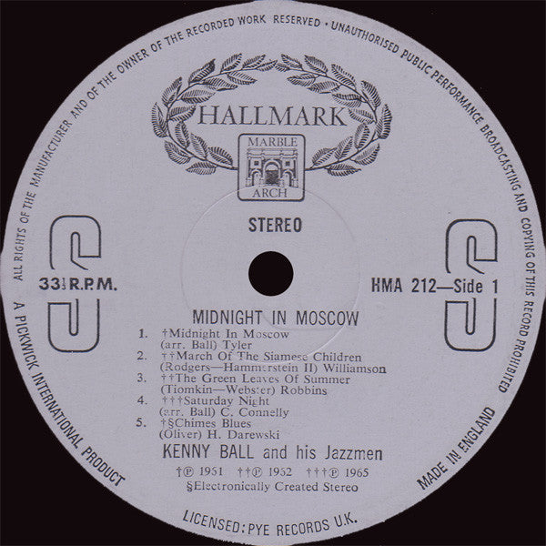 Kenny Ball And His Jazzmen : Midnight In Moscow (LP)
