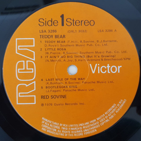 Red Sovine : Teddy Bear (LP, Album)