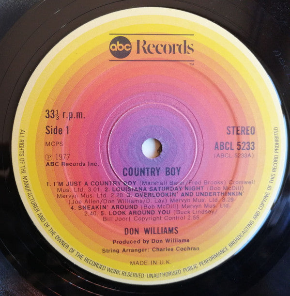 Don Williams (2) : Country Boy (LP, Album)