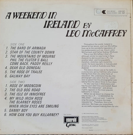 Leo McCaffrey : A Weekend In Ireland (LP, Album)
