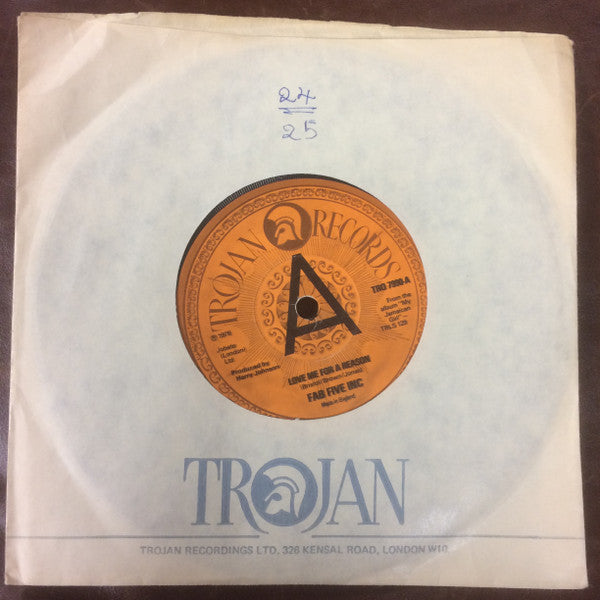 Fab Five Inc* : Love Me For A Reason (7", Pro)