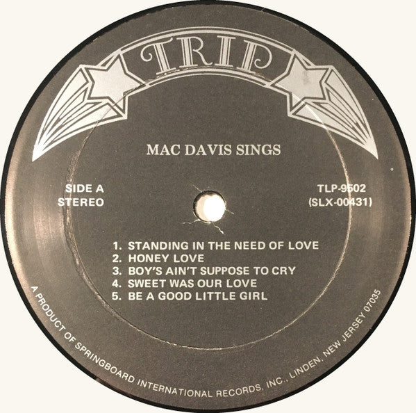 Mac Davis : Mac Davis Sings (LP, Album)