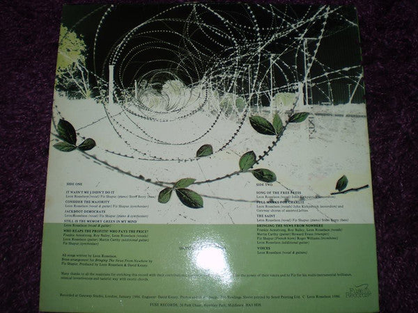 Leon Rosselson : Bringing The News From Nowhere (LP, Album)