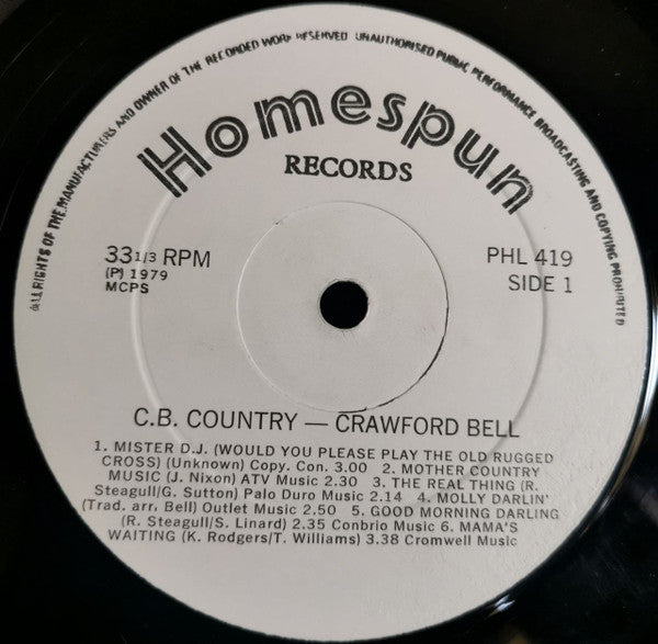 Crawford Bell : Welcome To C.B. Country (LP, Album)
