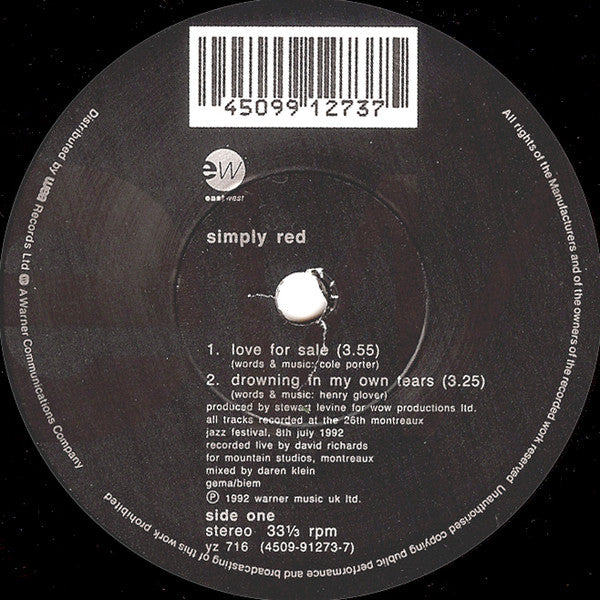 Simply Red : Montreux EP (7", EP, Gat)
