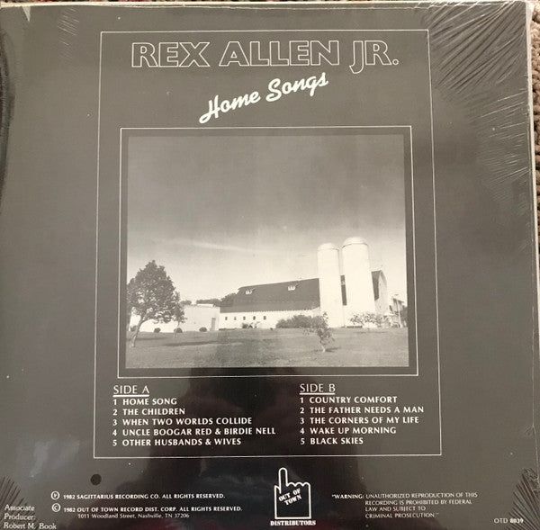 Rex Allen Jr. : Home Songs (LP, Album)