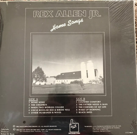 Rex Allen Jr. : Home Songs (LP, Album)