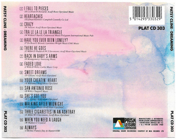 Patsy Cline : Dreaming... (CD, Comp)