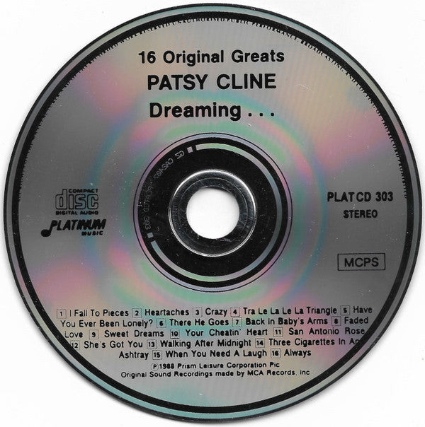 Patsy Cline : Dreaming... (CD, Comp)