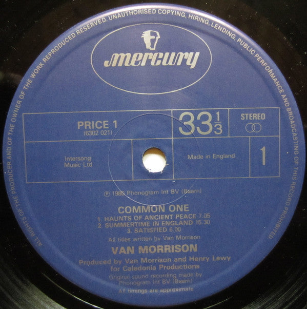 Van Morrison : Common One (LP, Album, RE)