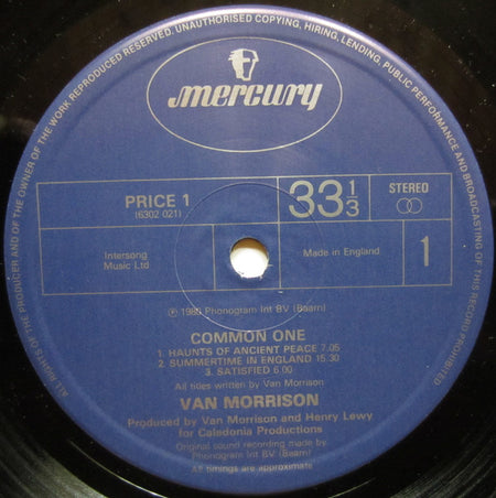 Van Morrison : Common One (LP, Album, RE)