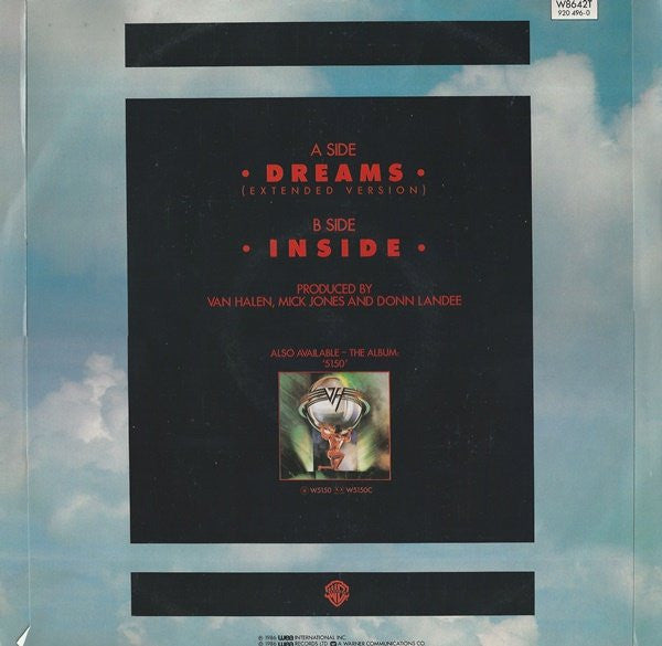 Van Halen : Dreams (Extended Version) / Inside (12", Single)