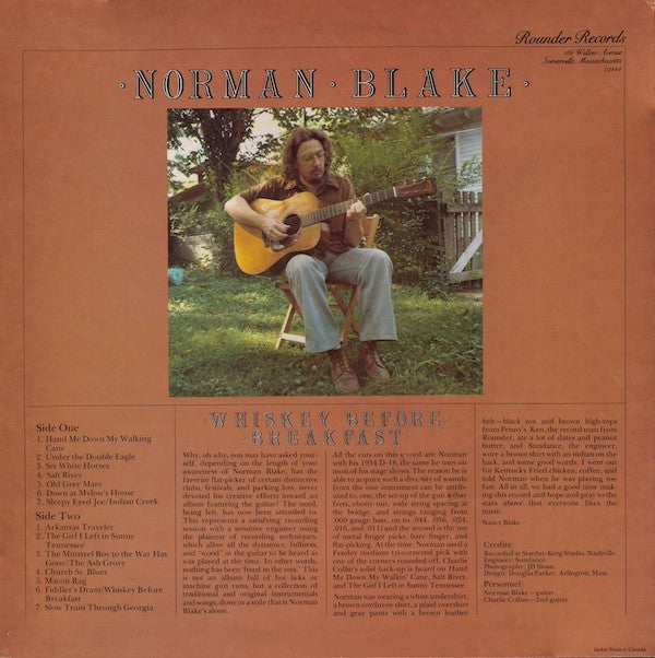Norman Blake (2) : Whiskey Before Breakfast (LP, Album, Wak)