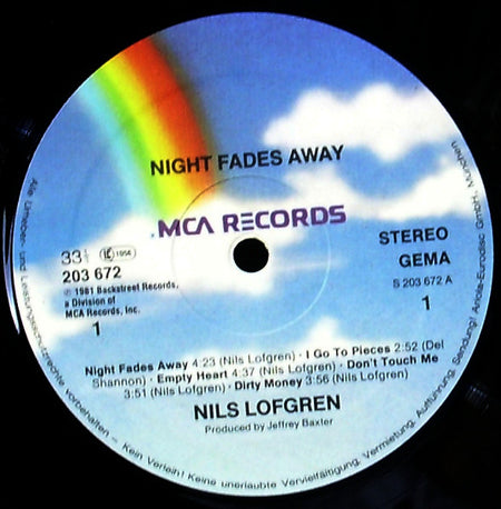 Nils Lofgren : Night Fades Away (LP, Album)