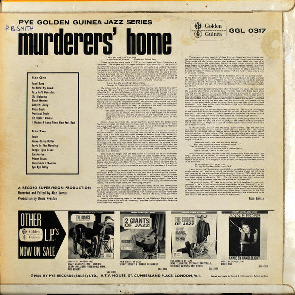 Various : Murderers' Home (LP, Comp, RE)