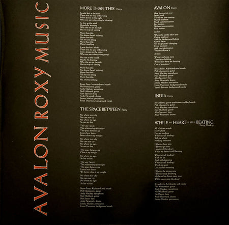 Roxy Music : Avalon (LP, Album, RE, RM, Hal)
