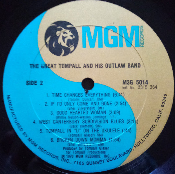 Tompall And His Outlaw Band : The Great Tompall And His Outlaw Band (LP, Album, All)