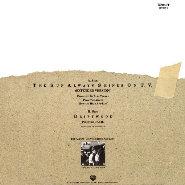 a-ha : The Sun Always Shines On T.V. (Extended Version) (12", Single)