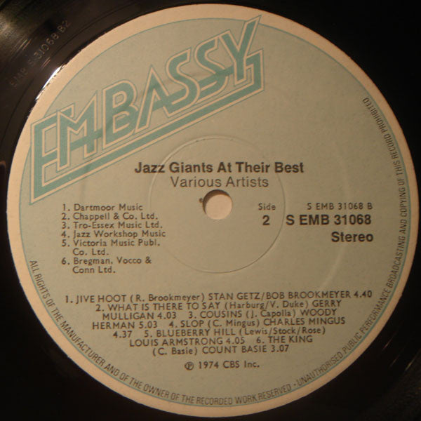 Various : Jazz Giants At Their Best (LP, Comp)
