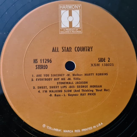 Various : All Star Country (LP, Comp, San)
