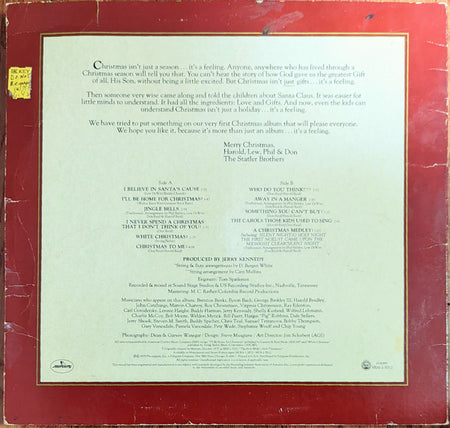 The Statler Brothers : The Statler Brothers Christmas Card (LP, Album, Glo)