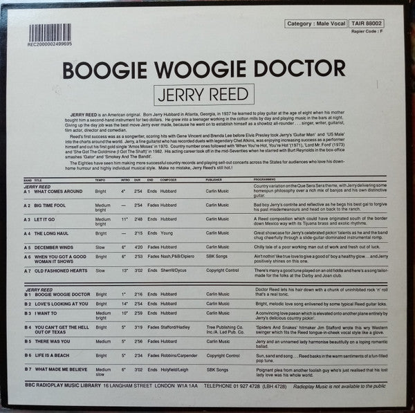 Jerry Reed : Boogie Woogie Doctor (LP, Comp)