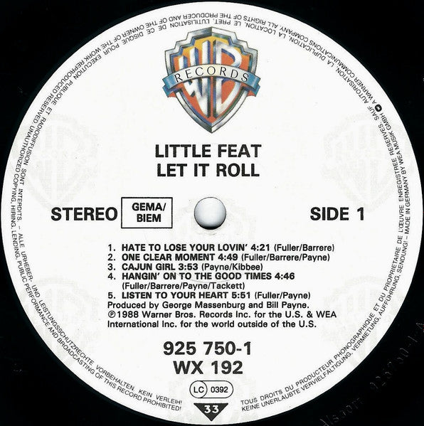 Little Feat : Let It Roll (LP, Album)