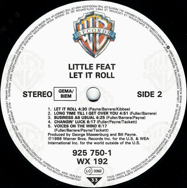 Little Feat : Let It Roll (LP, Album)