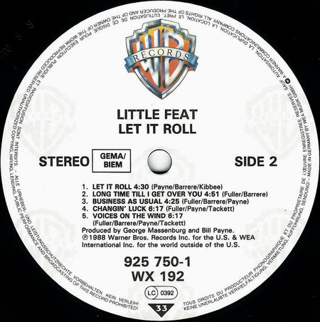 Little Feat : Let It Roll (LP, Album)