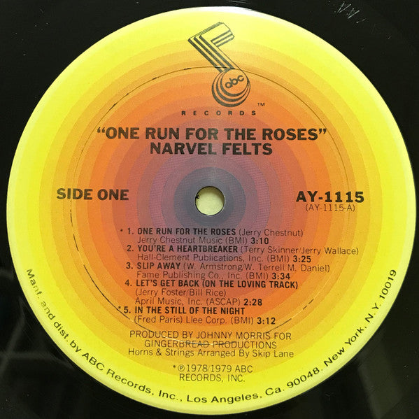Narvel Felts : One Run For The Roses (LP, Album)