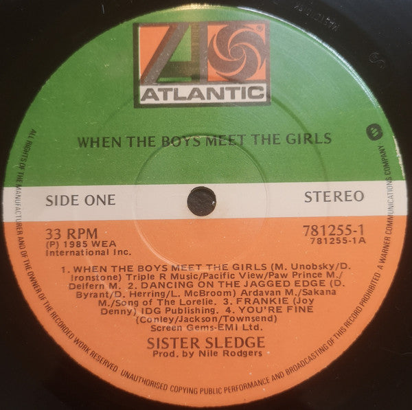 Sister Sledge : When The Boys Meet The Girls (LP, Album)