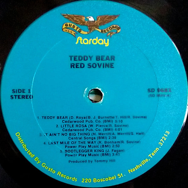 Red Sovine : Teddy Bear (LP, Album, RE, Ter)