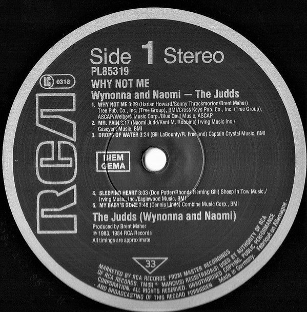 The Judds : Why Not Me (LP, Album)