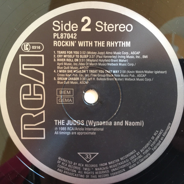 The Judds : Rockin' With The Rhythm (LP, Album)
