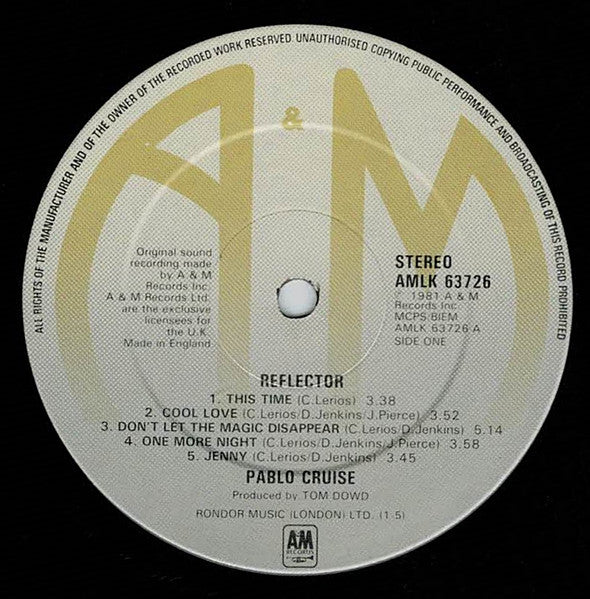 Pablo Cruise : Reflector (LP, Album)