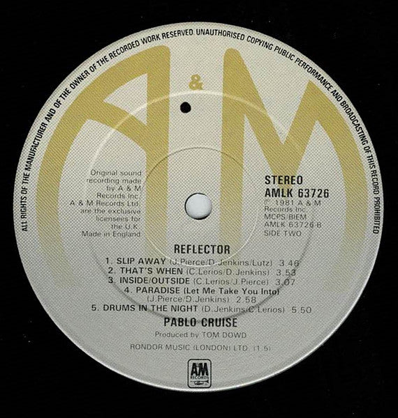 Pablo Cruise : Reflector (LP, Album)