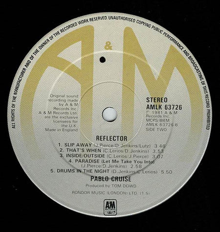 Pablo Cruise : Reflector (LP, Album)