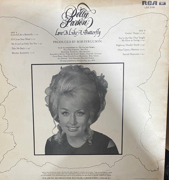 Dolly Parton : Love Is Like A Butterfly (LP, Album)