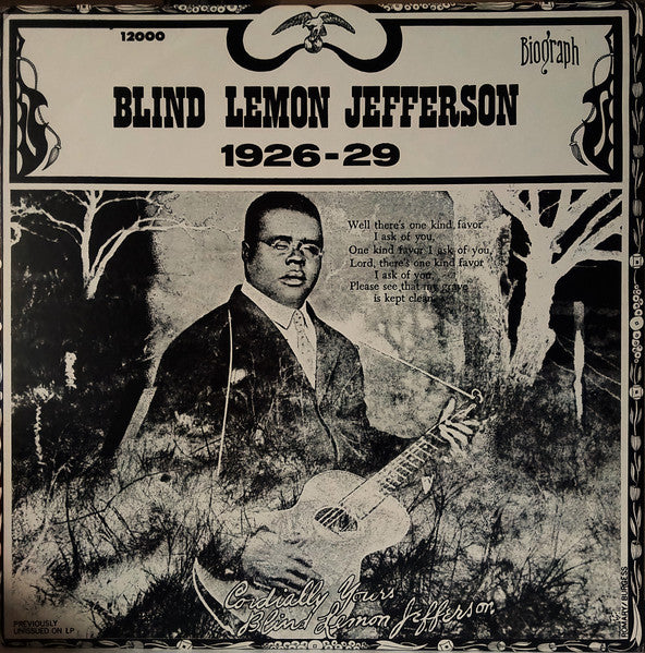 Blind Lemon Jefferson : 1926-29 (LP, Comp, RM)