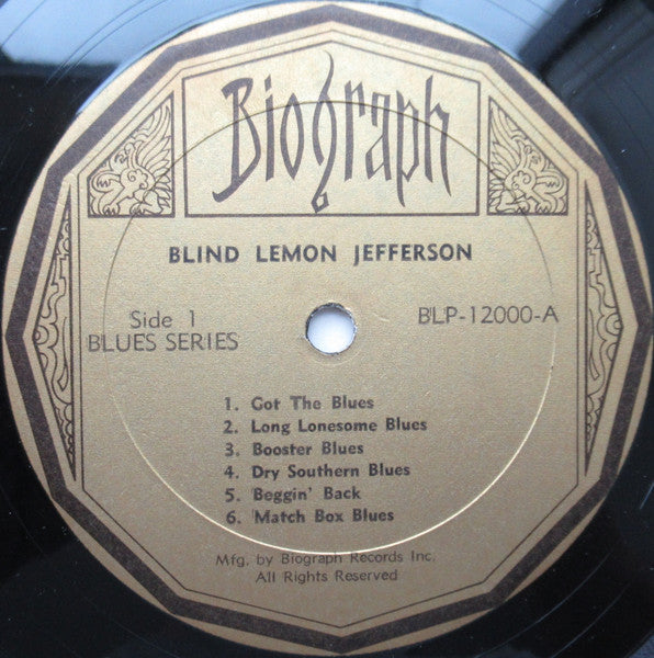 Blind Lemon Jefferson : 1926-29 (LP, Comp, RM)
