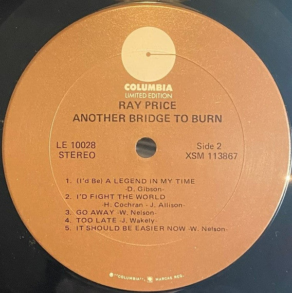Ray Price : Another Bridge To Burn (LP, Album, RE)