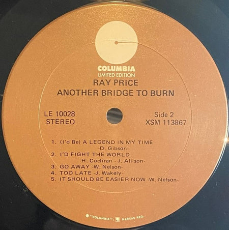 Ray Price : Another Bridge To Burn (LP, Album, RE)