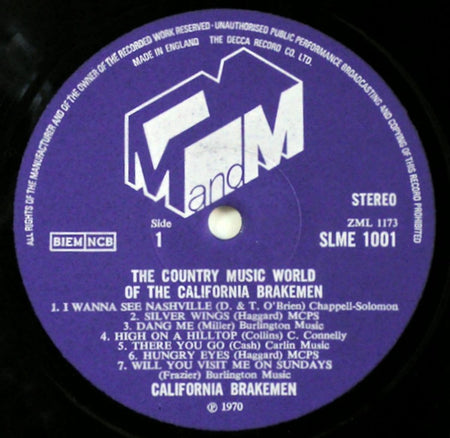 The California Brakemen : The Country Music World Of The California Brakemen (LP, Album)