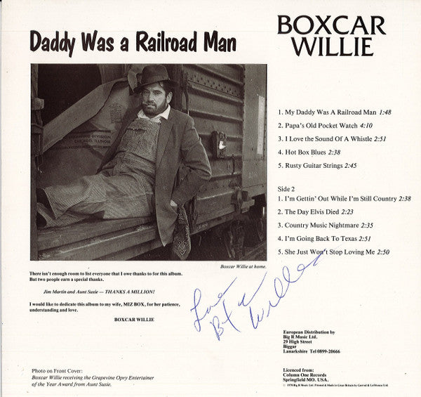 Boxcar Willie : Daddy Was A Railroad Man (LP, Album)