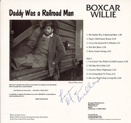 Boxcar Willie : Daddy Was A Railroad Man (LP, Album)
