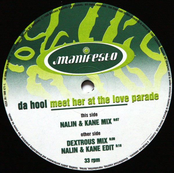 Da Hool : Meet Her At The Love Parade (12", Single)