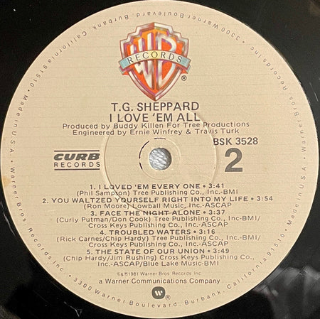 T.G. Sheppard : I Love 'Em All  (LP, Album, Win)