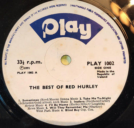Red Hurley : The Best Of Red Hurley  (LP, Album, Comp, Whi)