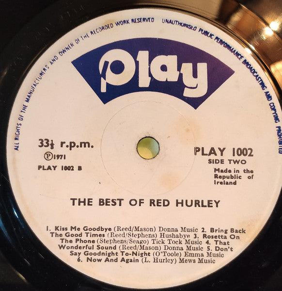 Red Hurley : The Best Of Red Hurley  (LP, Album, Comp, Whi)