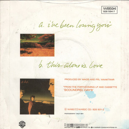 a-ha : I've Been Losing You (7", Single, Sil)